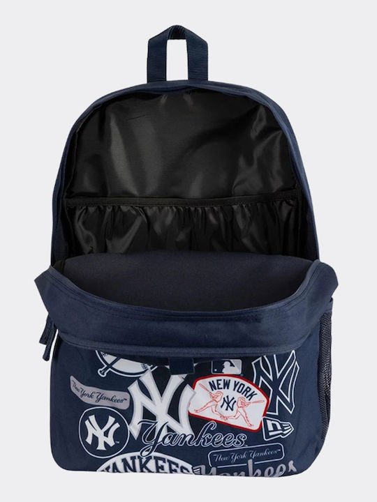 New Era New York Yankees School Backpack with Water Bottle Holder Blue 17L 32 x 12 x 43cm