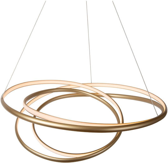 Lucide Lightning Sardana Hängelampe Gold 80x80cm.