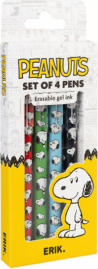 Grupo Erik Snoopy Στυλό Ballpoint 4τμχ (Διάφορα Χρώματα)