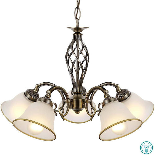 Globo Lighting Odin Pendant Light Bronze with Socket E27 60x600x120cm