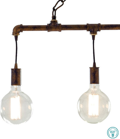 Fan Europe Amarcord Pendant Light Brown for 4 Bulbs E27 86cm
