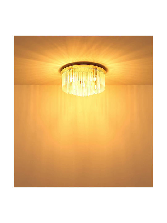 Globo Lighting Таванно Осветително Тяло Бежово с Цокъл E27