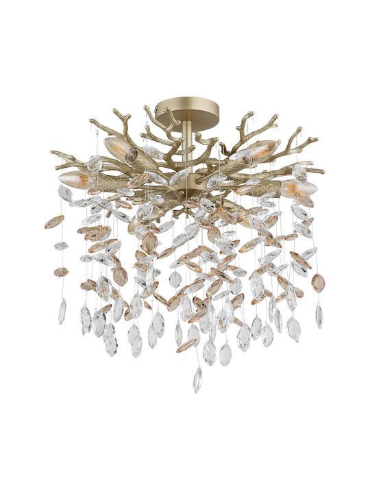 Globo Lighting Luminiță De Tavan Montată Auriu Cu Bază De Bec E14