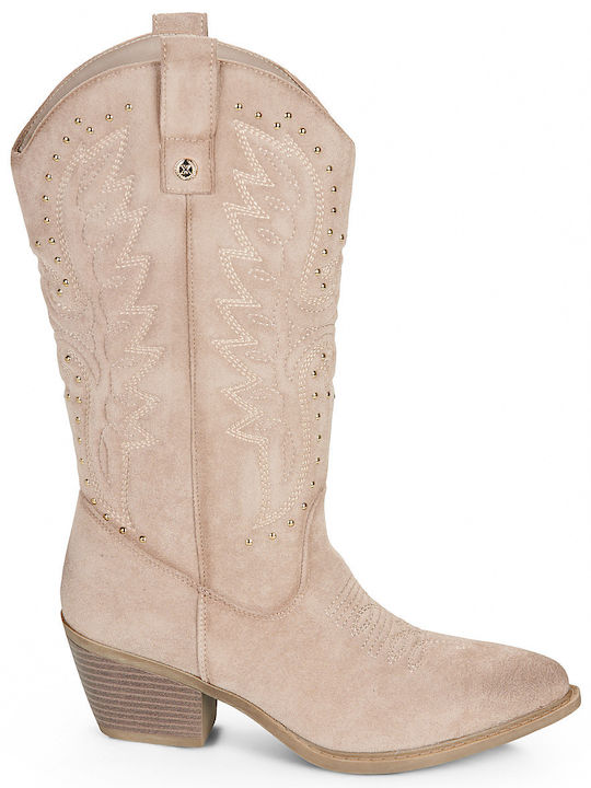 Damen-Cowboystiefel Beige