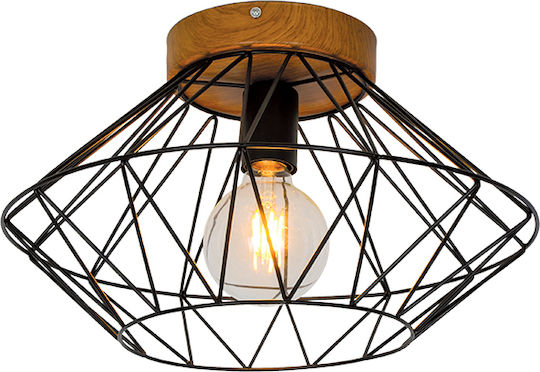 Viokef Vega Vintage Lampa de podea Î150xL35cm. cu Soclu pentru Bec E27 Negru