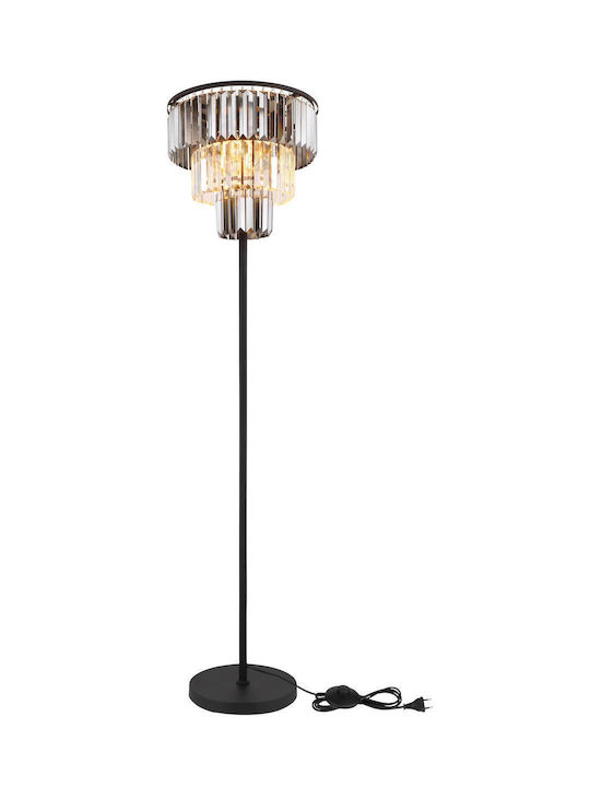 Globo Lighting Подова Лампа В160xД40см. с Цокъл за Крушка E27 Черен