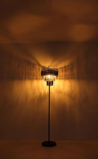 Globo Lighting Floor Lamp H160xW40cm. with Socket for Bulb E27 Black