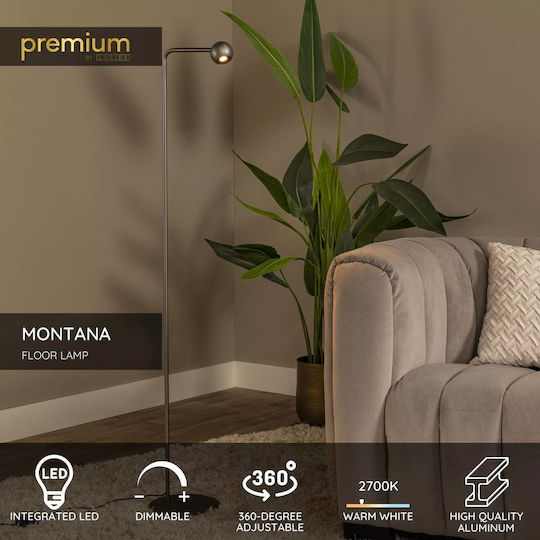 Lucide Lightning Montana Floor Lamp Gray