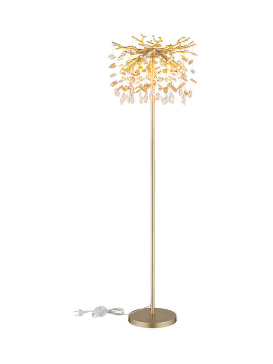 Globo Lighting Подова лампа В155см. с цокъл за крушка E14 Златист