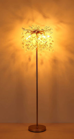 Globo Lighting Floor Lamp H155cm with Lamp Bulb Base for E14 Gold