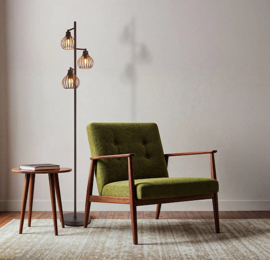 Globo Lighting Φωτιστικό Δαπέδου Υ161εκ. με Ντουί για Λαμπτήρα E14 Πορτοκαλί