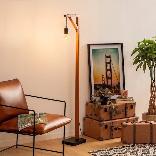Atmosphera Wild Floor Lamp H148xL30cm with Lamp Bulb Base for E27 Beige
