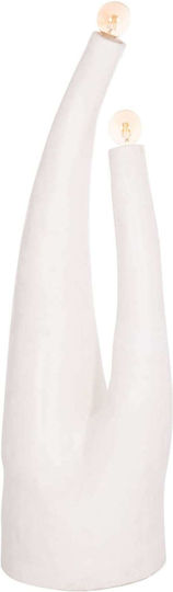 Freebox Floor Lamp with Socket for Bulb E27 White