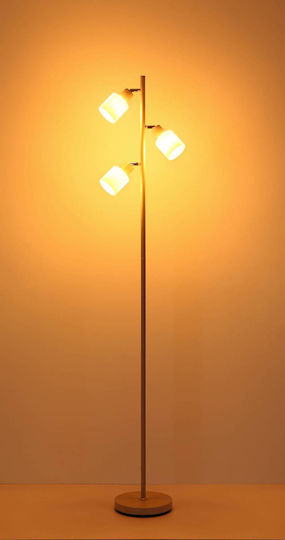 Globo Lighting Φωτιστικό Δαπέδου Υ161xΜ33εκ. με Ντουί για Λαμπτήρα E14 Μπεζ