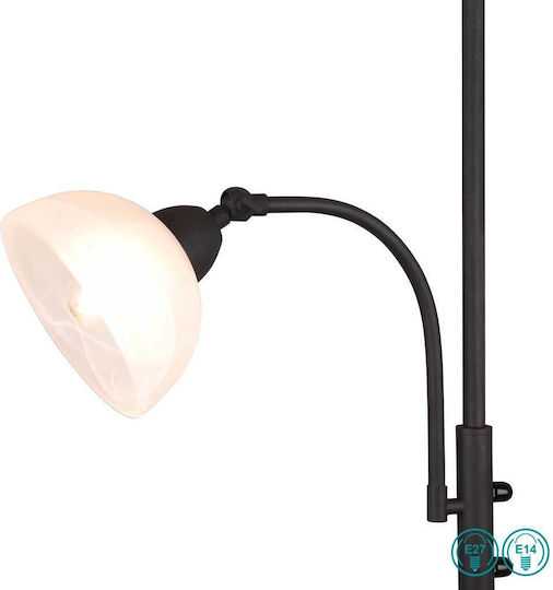 Trio Lighting Country Подова Лампа В180xД46см. с Цокъл за Крушка E27 Бял