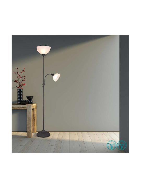Trio Lighting Country Stehleuchte H180xB46cm. mit Fassung für Lampe E27 Weiß