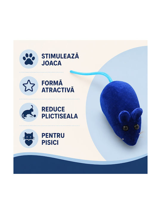 Katzenspielzeug Maus mit Katzenminze Klang Blau