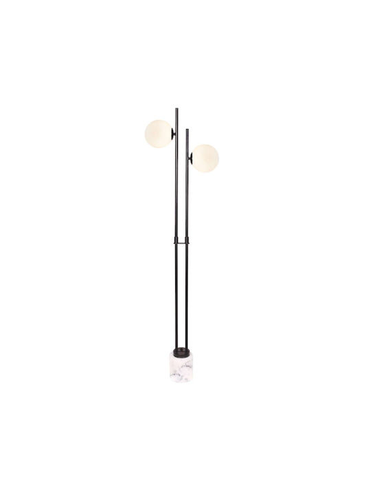 Aca Quadro Lampa de podea Î157xL40cm. cu Soclu pentru Bec E14 Negru