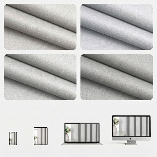 Joydeco Window Blackout Curtain with Grey Grommets 132x158cm