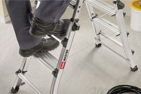 Hailo Aluminum Ladder with 2x6 Steps