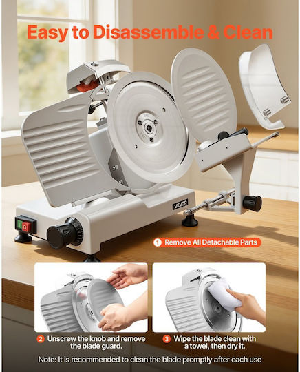 Vevor Ham Slicer with 250mm Blade Diameter Cutting Disc 42.8x37x16.85cm