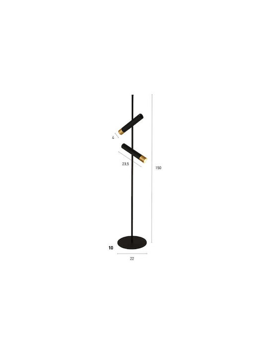 Luma LED Φωτιστικό Δαπέδου Υ150εκ. Μαύρο Luma LED Φωτιστικό Δαπέδου Υ150εκ. Μαύρο