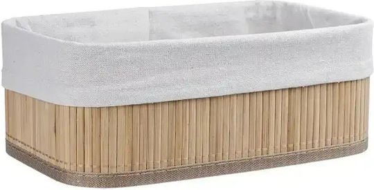 Set of Beige Bamboo Decorative Baskets 3 Pieces