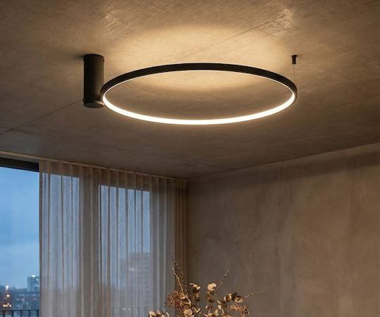 Luma Plafonieră De Tavan 60 Cm Neagră Cu Led Integrat