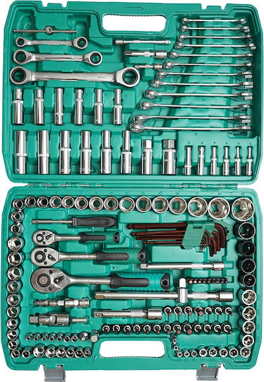 Breckner Ключ с тресчотка и вложки 1\4" & 3\8" & 1\2" 151бр