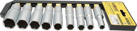 Crownman Steckdosen Lange mit Rahmen Gastgeber 1/2" Set 9Stücke