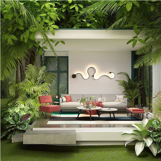 VenCore Lampă de Perete Modernă cu LED Integrat și Lumină Albă Reglabilă Neagră 33x6cm