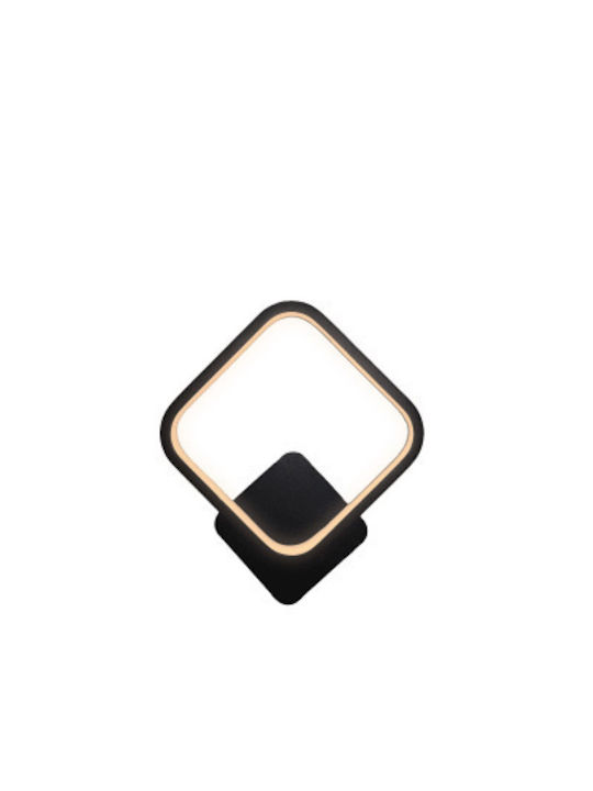 Atman Wandleuchte mit Integrierter LED und Schalter Schwarz