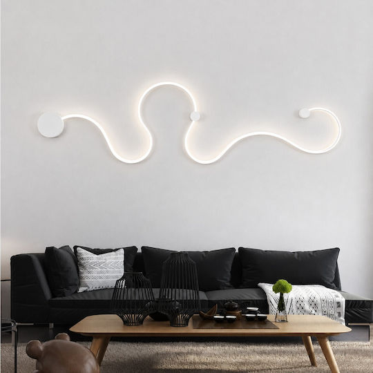 VenCore Modern Wall Lamp with Integrated LED and Adjustable White Light 33x6cm