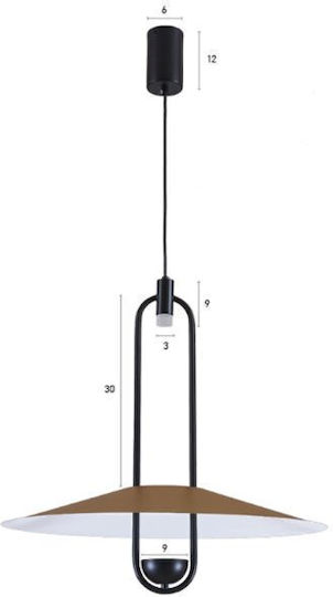 Luma LED Κρεμαστό Φωτιστικό Μαύρο 56εκ.