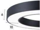 Luma Κύκλος LED Κρεμαστό Φωτιστικό Μαύρο 100x100εκ.