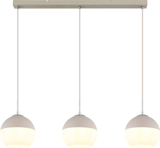 Globo Lighting Κρεμαστό Φωτιστικό Μπεζ