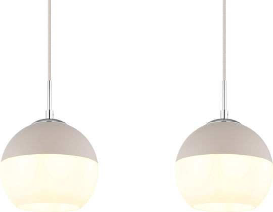 Globo Lighting Κρεμαστό Φωτιστικό Μπεζ