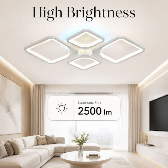 Lightplanet Deckenleuchte 50cm Beige mit Integrierter LED und Fernbedienung