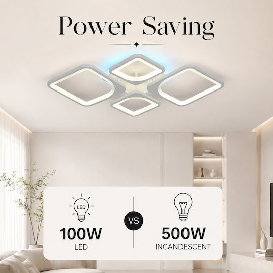 Lightplanet Deckenleuchte 50cm Beige mit Integrierter LED und Fernbedienung