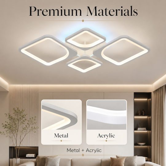 Lightplanet Deckenleuchte 50cm Beige mit Integrierter LED und Fernbedienung