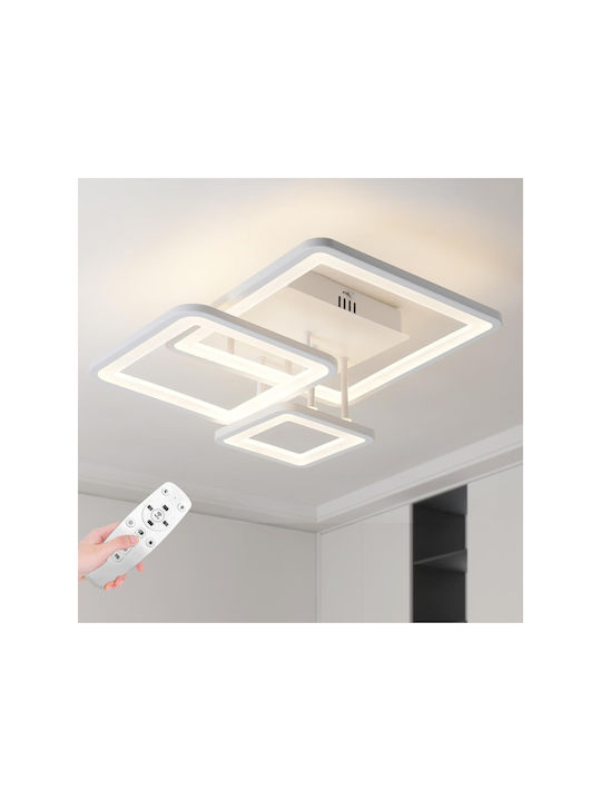 Jiju Plafonieră de Tavan Albă cu LED Integrat și Telecomandă