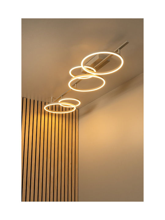 Lucide Lightning Nicola Deckenleuchte montieren 132cm Weiße mit Integrierte LED
