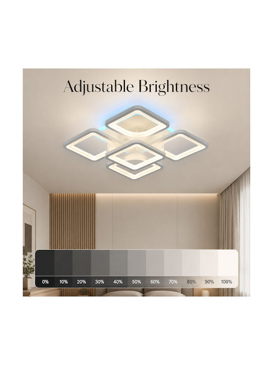 Lightplanet Plafonieră de Tavan 40cm Bej cu LED Integrat și Telecomandă