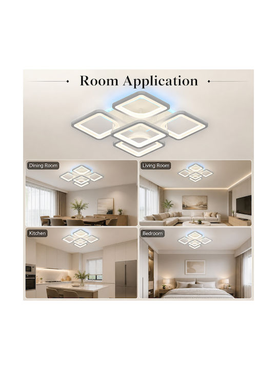 Lightplanet Plafonieră de Tavan 40cm Bej cu LED Integrat și Telecomandă