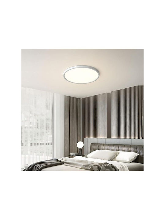 Jiju Plafonieră de Tavan pentru Baie 50cm Transparentă cu LED Integrat