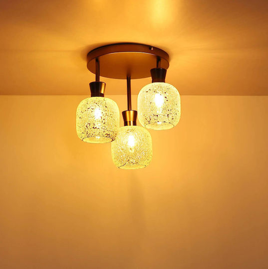 Globo Lighting Luminiță De Tavan Montată Transparentă Cu Bază De Bec E14