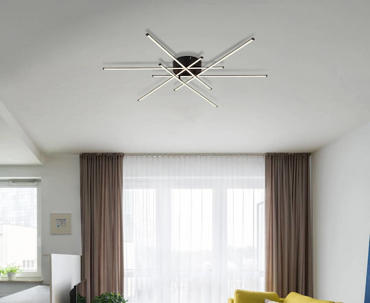 Globo Lighting Πλαφονιέρα Οροφής Μαύρη με Ενσωματωμένο LED