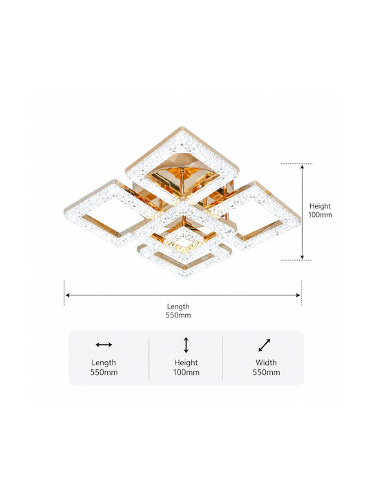 Lightplanet Plafonieră de Tavan cu LED Integrat și Telecomandă