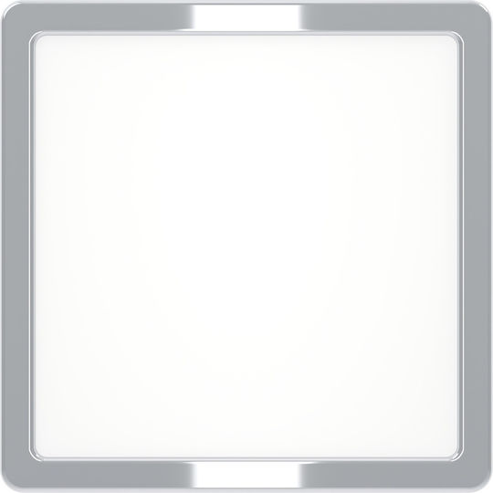 Eglo Bathroom Ceiling Light 22cm Silver with Integrated LED