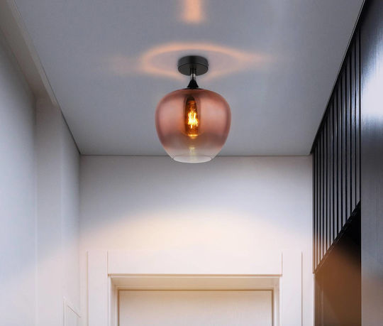 Globo Lighting Ceiling Mount Light Black with Socket E27
